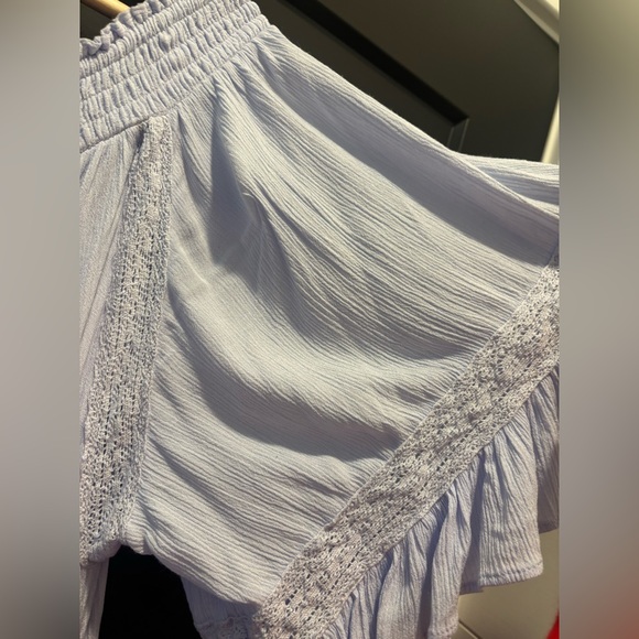 Free People Dream On Maxi Dress lace with pockets Xenon Blue Small NEW - Picture 11 of 12